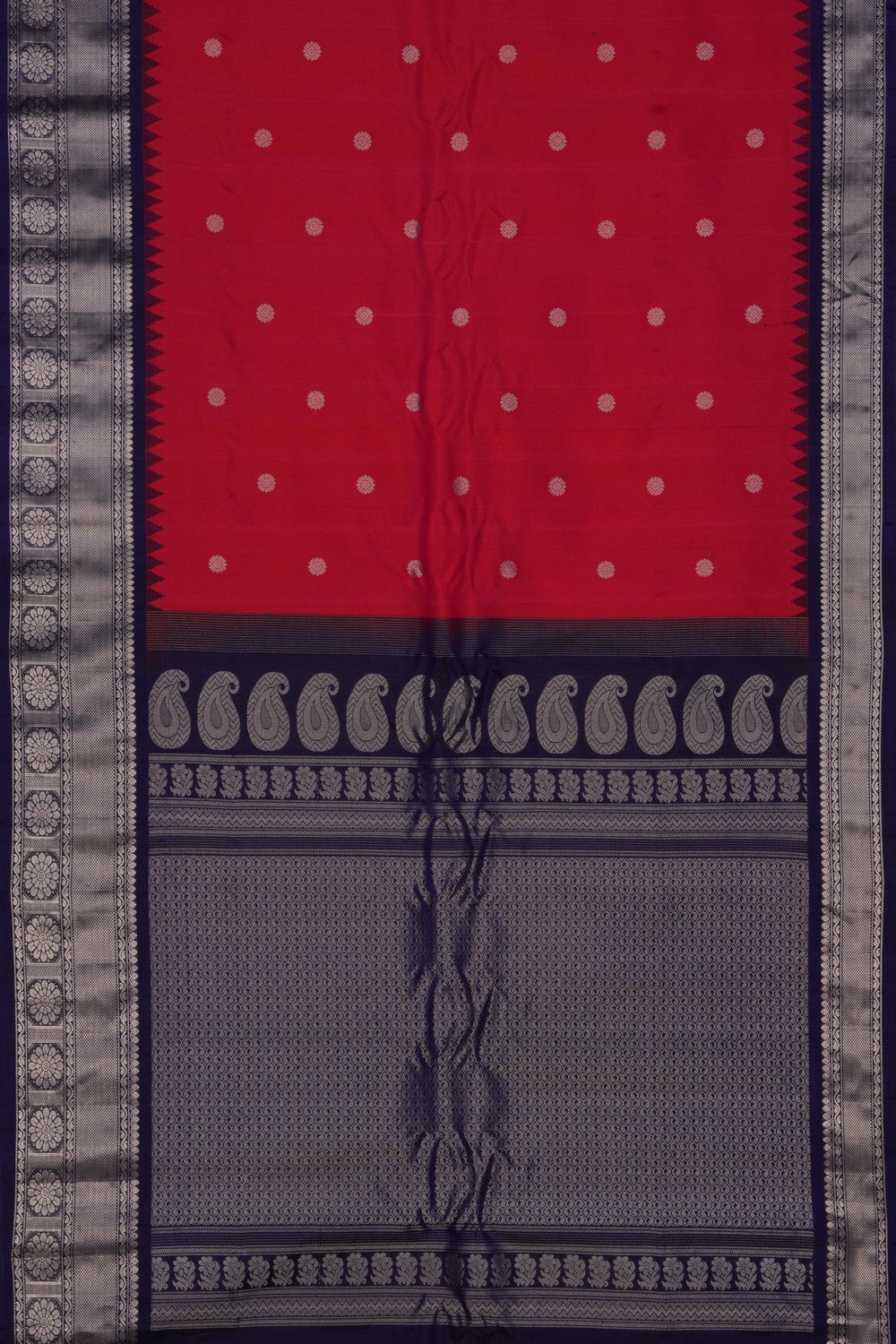 Image of Gadwal Silk Pink Saree